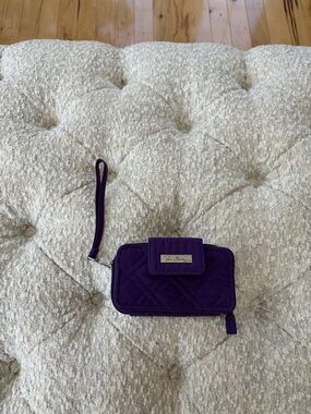 Vera Bradley Deep Purple Quilted Wristlet